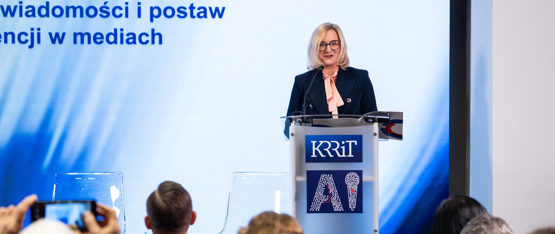 Opening of the conference by Dr. Agnieszka Glapiak, Chairwoman of the National Broadcasting Council