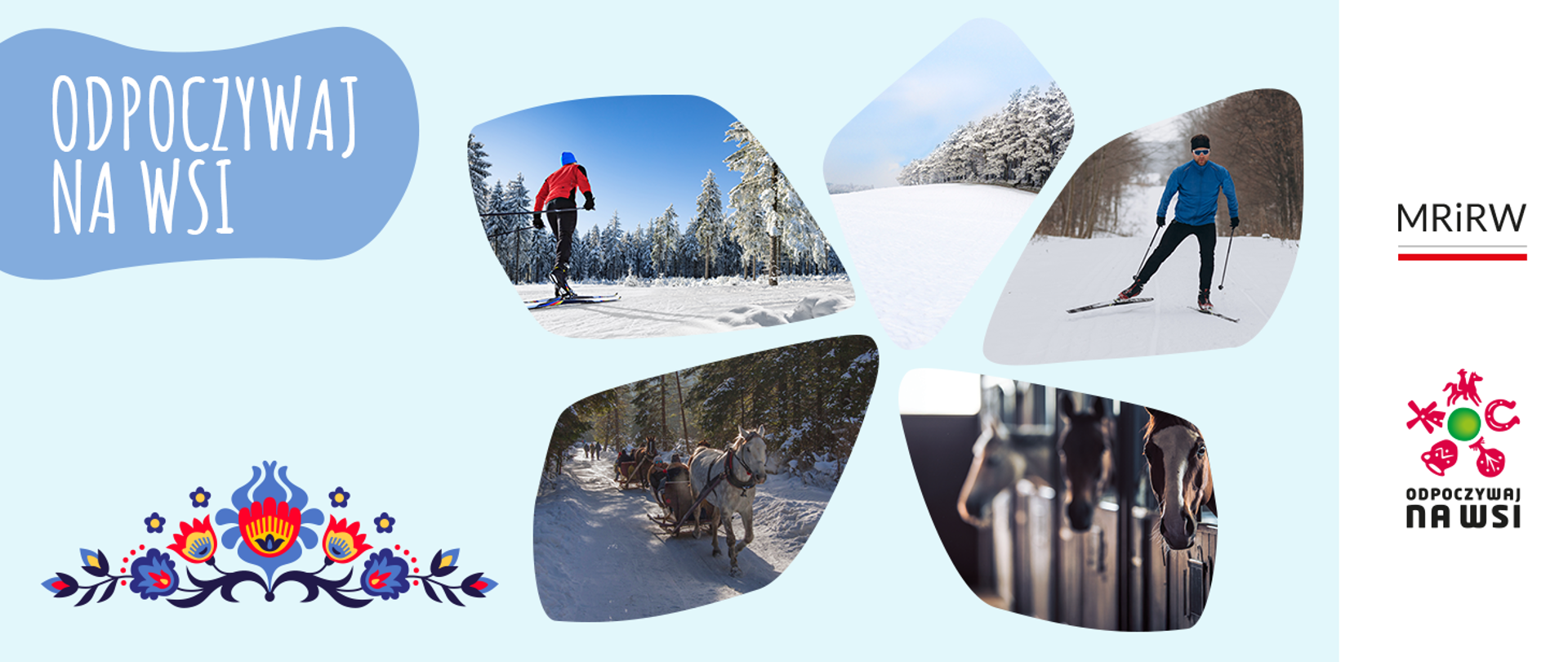 grafika Odpoczywaj na wsi zima