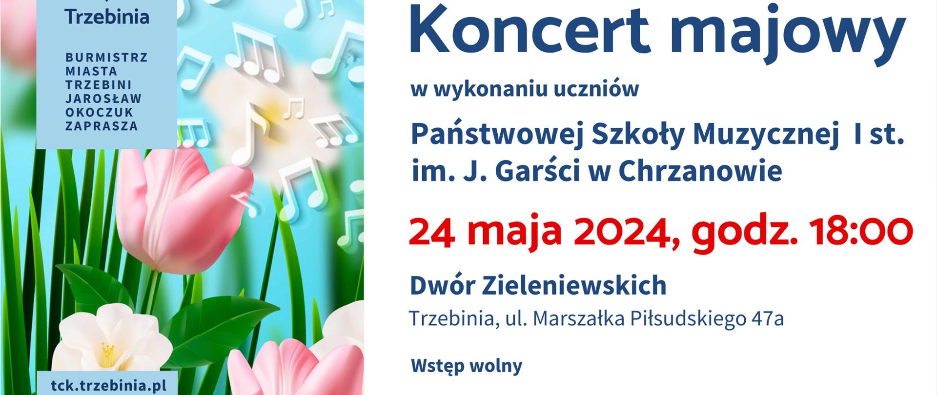 Na afiszu informacje o koncercie majowym