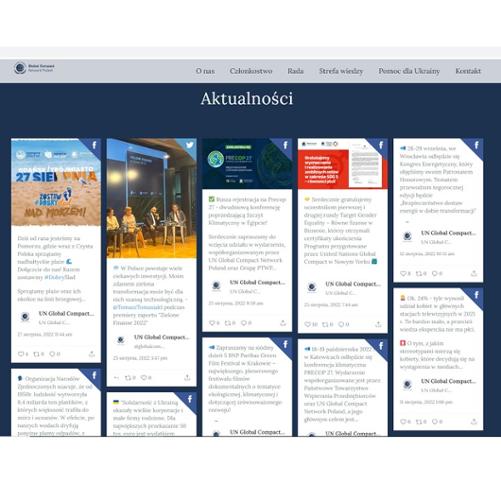 Zdjęcie strony internetowej UN Global Compact Poland