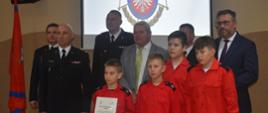 UROCZYSTE WRĘCZENIE PROMES MŁODZIEŻOWYM DRUŻYNOM POŻARNICZYM Z TERENU POWIATU PIŃCZOWSKIEGO