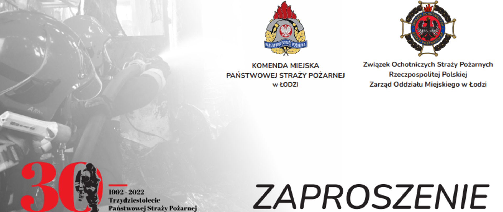 Grafika zaproszenie na uroczyste obchody "Dnia Strażaka 2022"