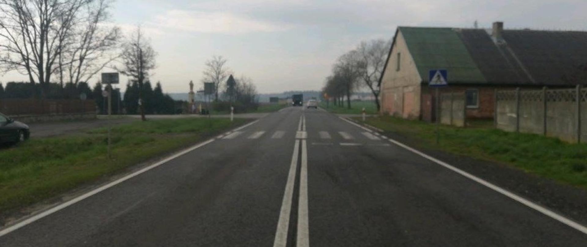 Przejście dla pieszych w miejscowości Szczury