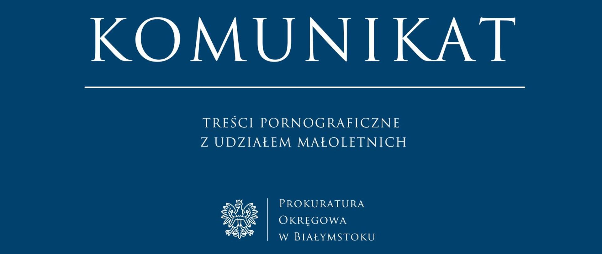 TREŚCI PORNOGRAFICZNE Z UDZIAŁEM MAŁOLETNICH