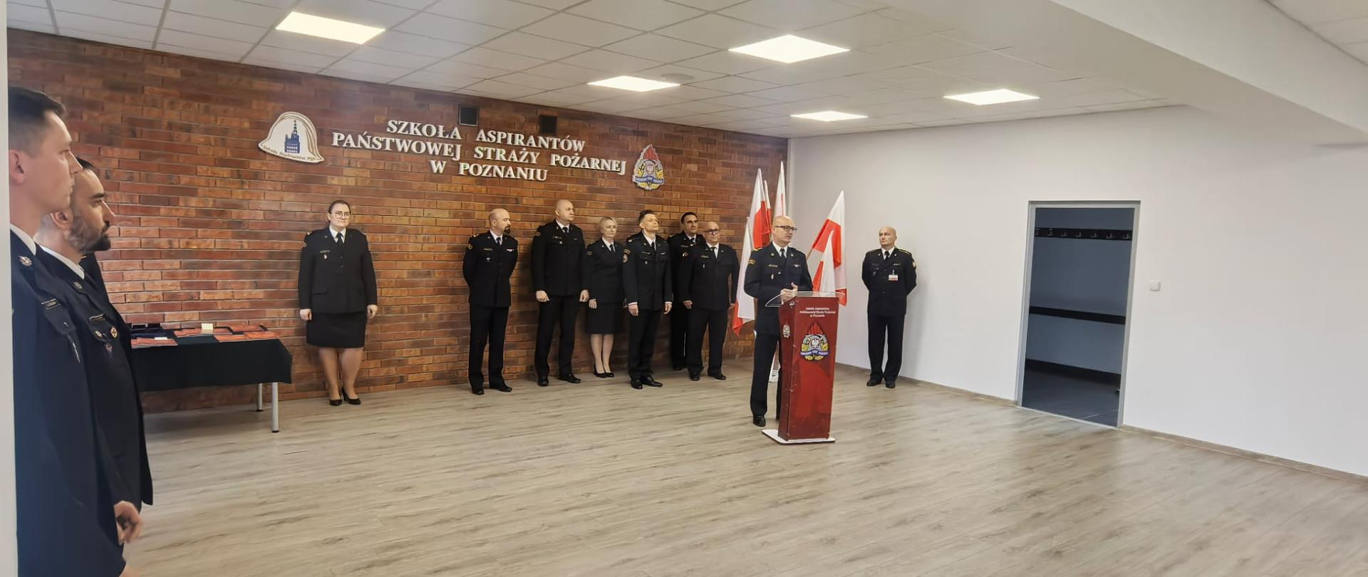 Uroczysta zbiórka z okazji Narodowego Święta Niepodległości w SA PSP w Poznaniu
