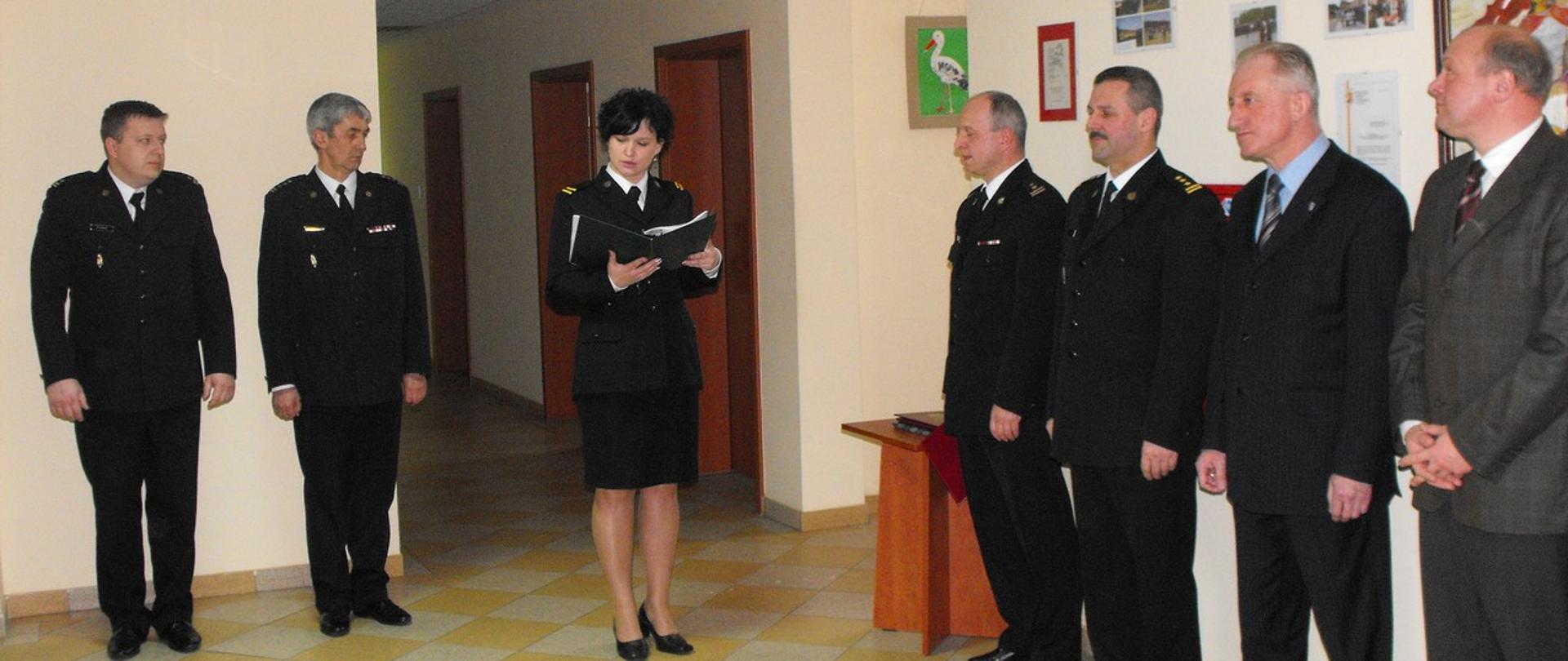 Uroczystość pożegnania st.bryg. Mirosława Romanki oraz powołania na zastępcę komendanta mł. bryg. mgr inż. Marka Gendka