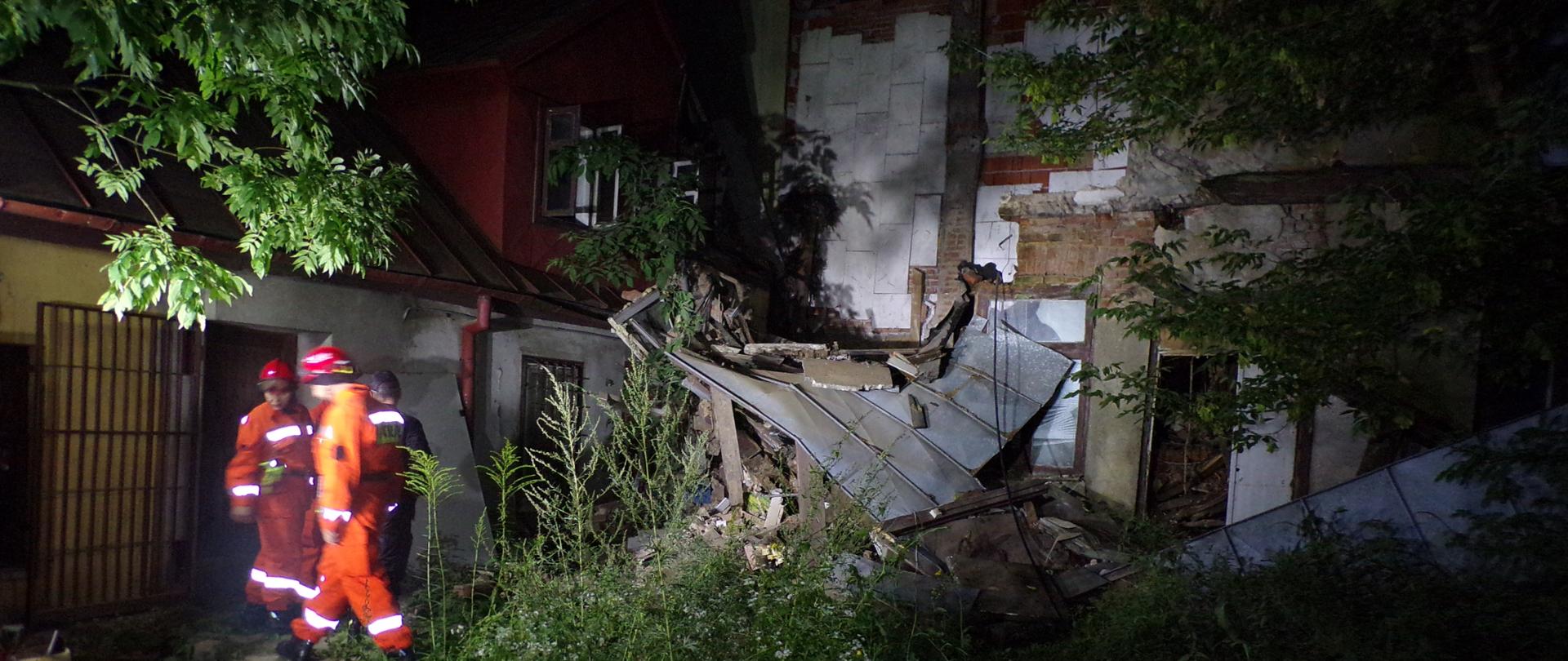 Zawalona część budynku Gostynin Rynek 21