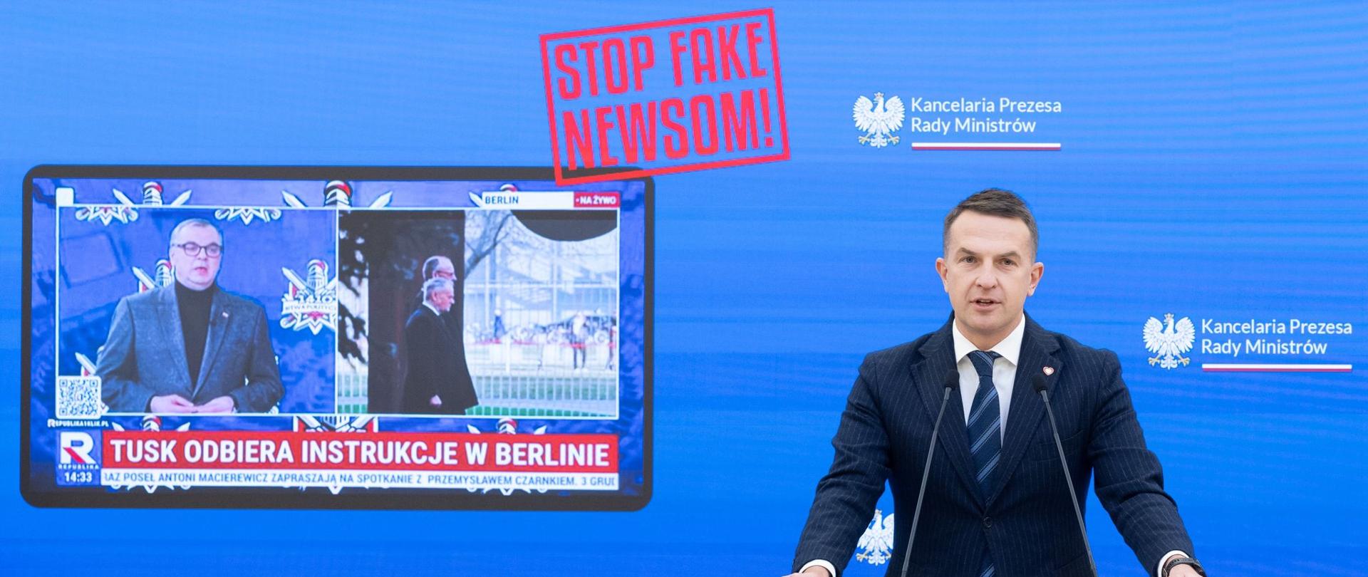 Konferencja Rzecznika Rządu Adama Szłapki