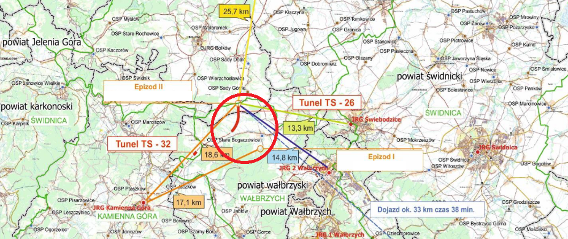 Komunikat prasowy Komendy Wojewódzkiej Państwowej Straży Pożarnej we Wrocławiu - Wojewódzkie Ćwiczenia pk. "TUNEL-24"