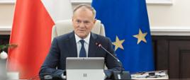 Premier Donald Tusk podczas posiedzenia Rady Ministrów