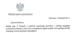 List Prezesa Rady Ministrów
