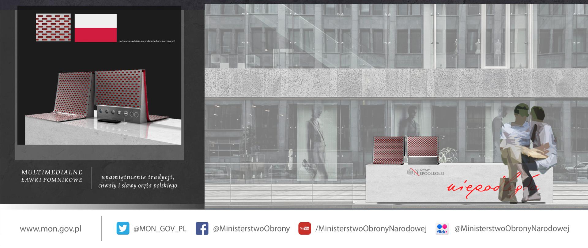 Zwycięski projekt konkursowy Ławki Niepodległości