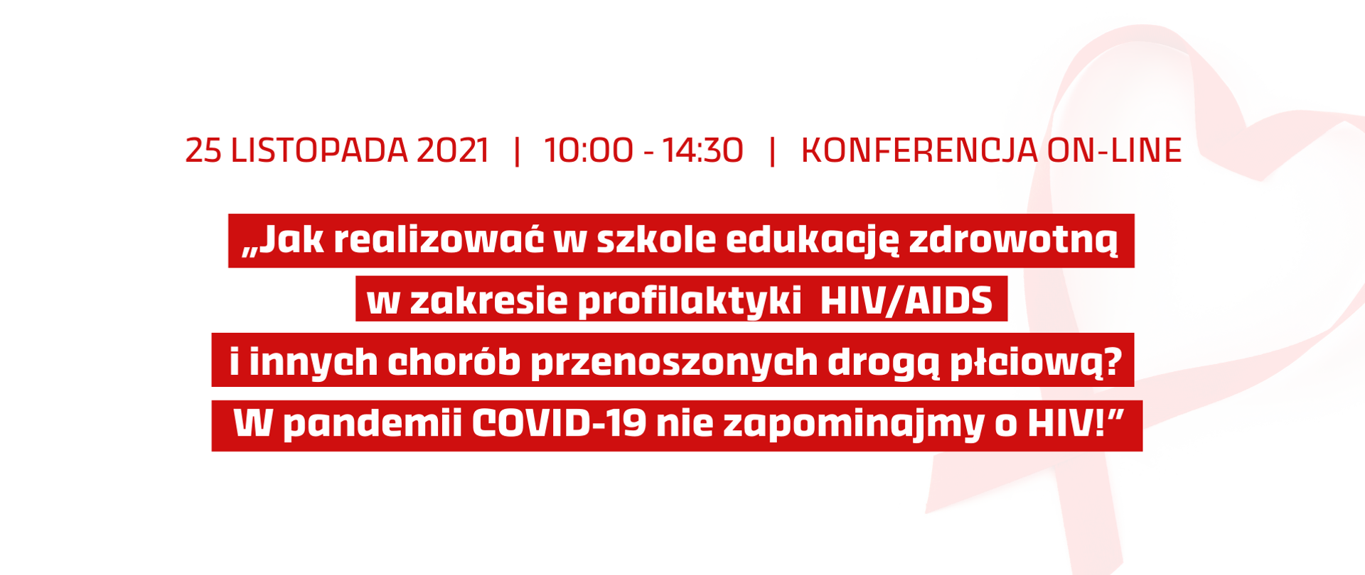 Baner konferencja dot. profilaktyki HIV AIDS