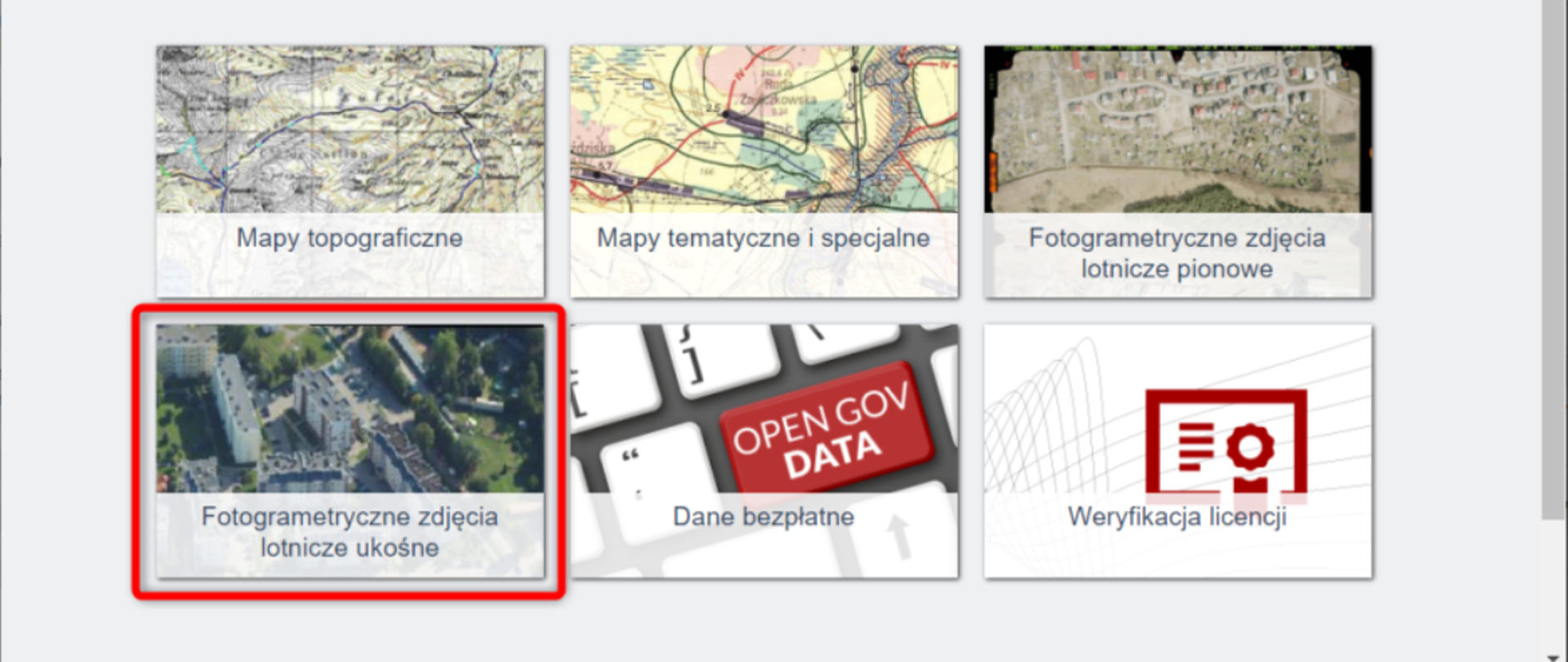 zrzut z portalu PZGiK prezentujący nowy moduł