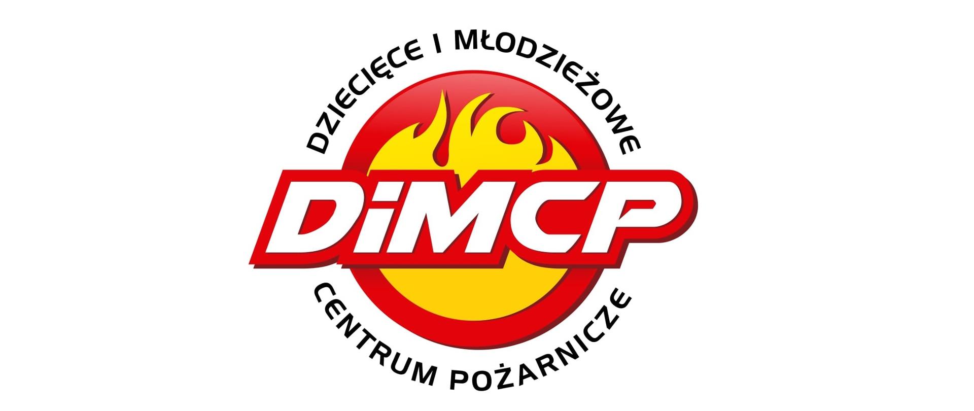 Grafika przedstawiająca logo dziecięcego i młodzieżowego centrum pożarniczego 