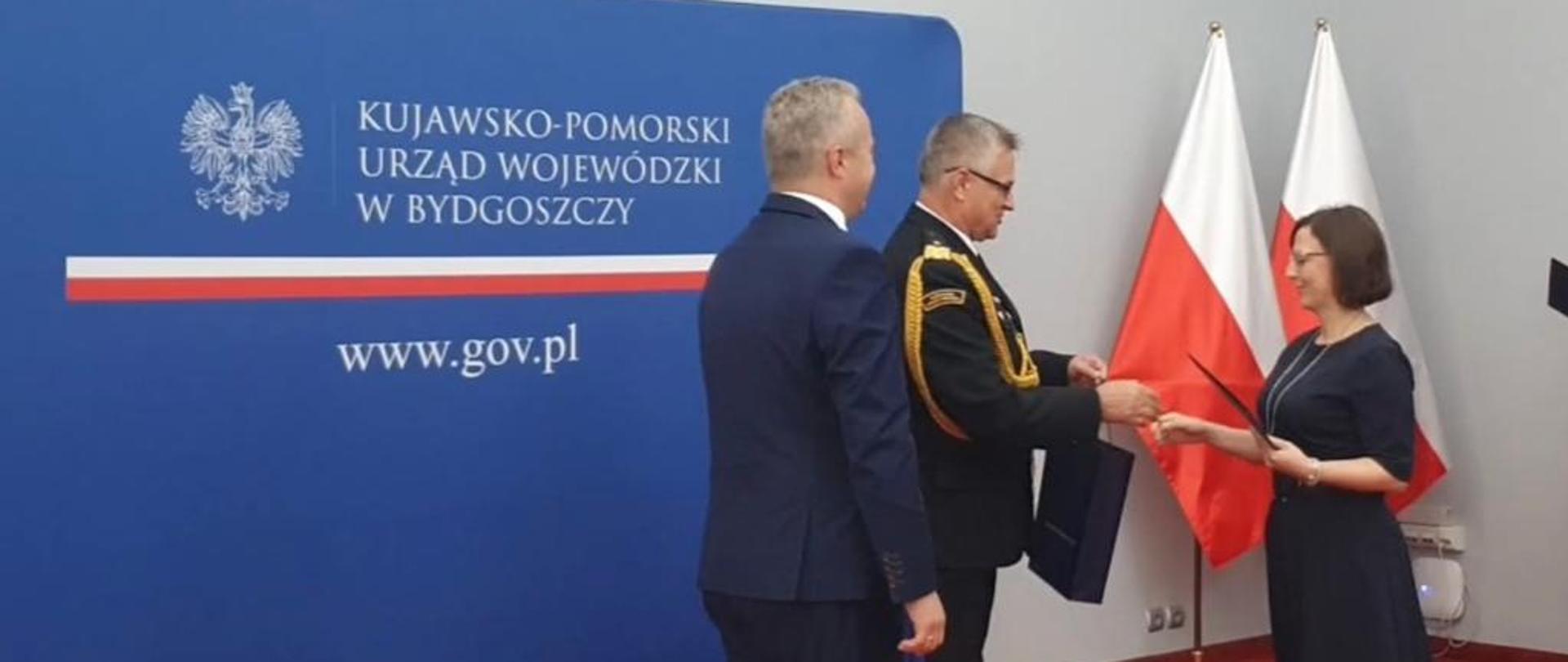 Z KP PSP w Chełmnie nagrodzono Główną Księgową Panią Małgorzatę Krakowiak.