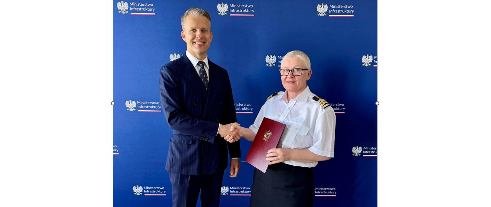 Wiceminister infrastruktury Arkadiusz Marchewka w imieniu MI powierzył Agnieszce Kamińskiej funkcję dyrektora szkoły, którą obejmie 29 lipca 2025 r.