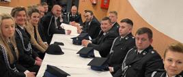 Zdjęcie przedstawia członków jednostki OSP Witankowo w trakcie walnego zebrania sprawozdawczego