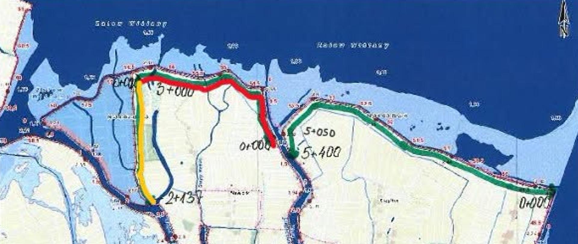 Plan przebudowy - wały - Zalew Wiślany 