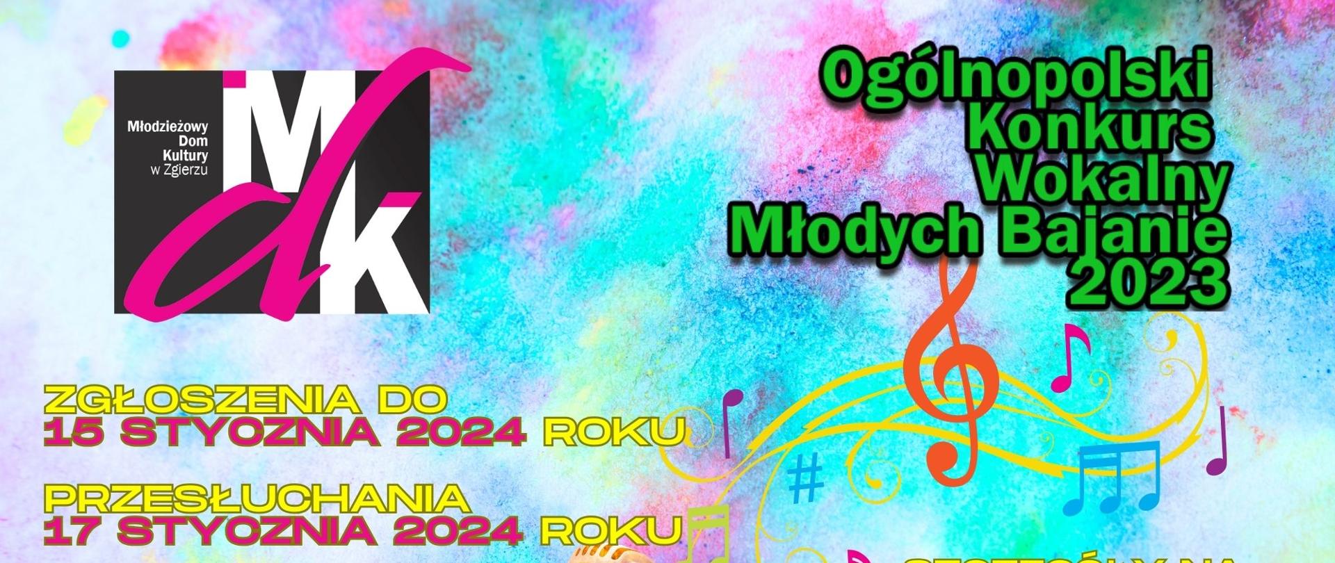 Zapowiedź konkursy młodych bajanie