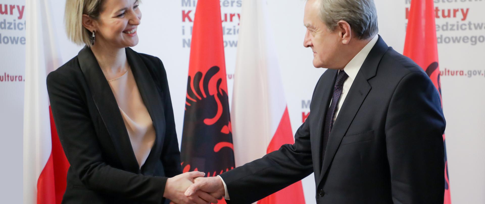 Minister kultury prof. Piotr Gliński spotkał się z minister kultury Albanii, fot. Danuta Matloch