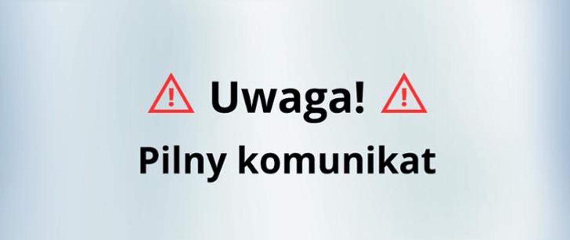 baner pilny komunikat