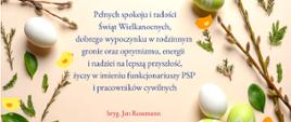 ŻYCZENIA WIELKANOCNE KOMENDANTA POWIATOWEGO PSP W PRUSZCZU GDAŃSKIM