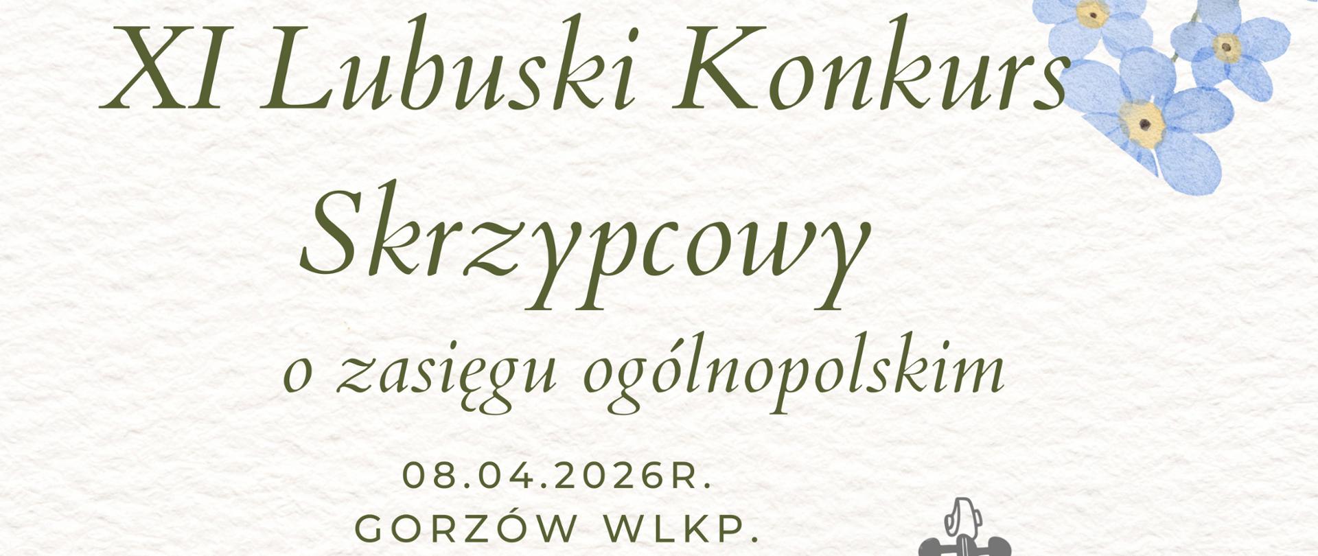 Plakat - informacja o miejscu i terminie konkursu