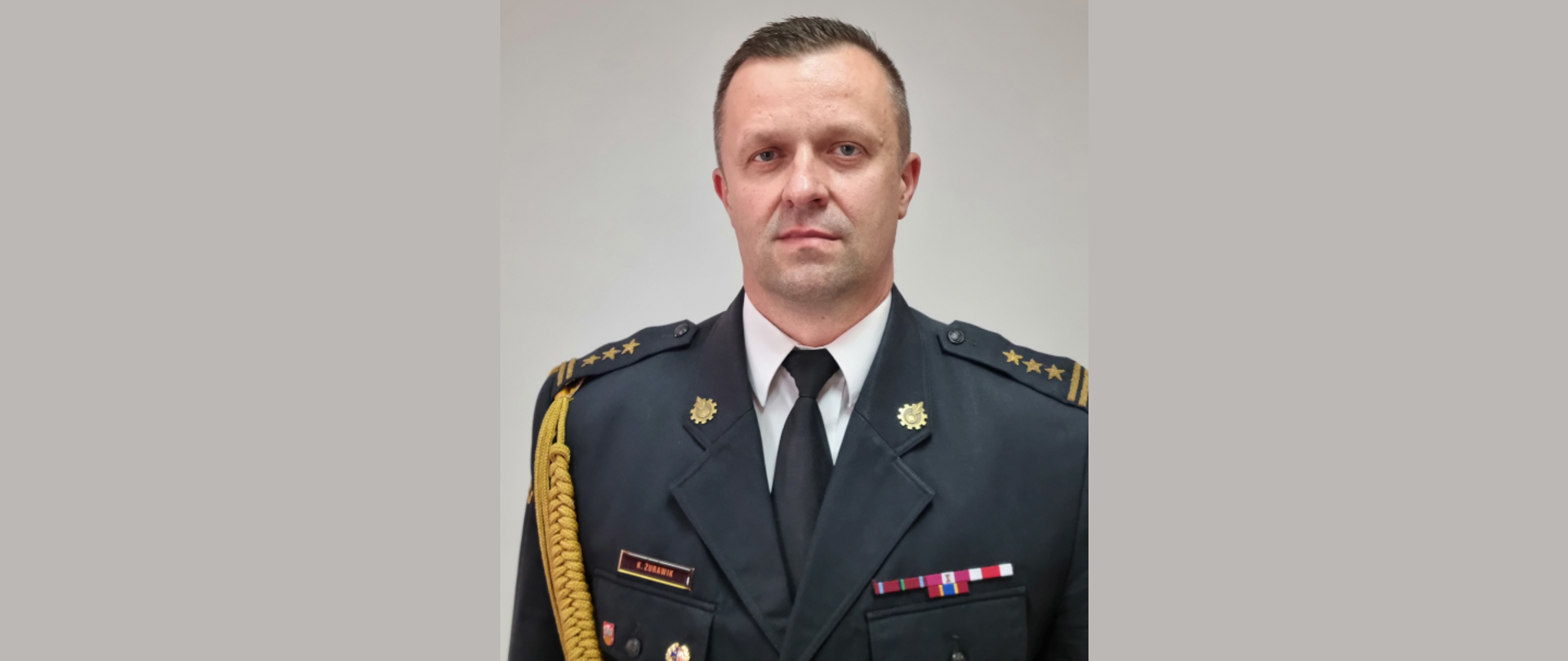 Zdjęcie przedstawia Komendanta Powiatowego PSP w Kole st. bryg. Krzysztofa Żurawika