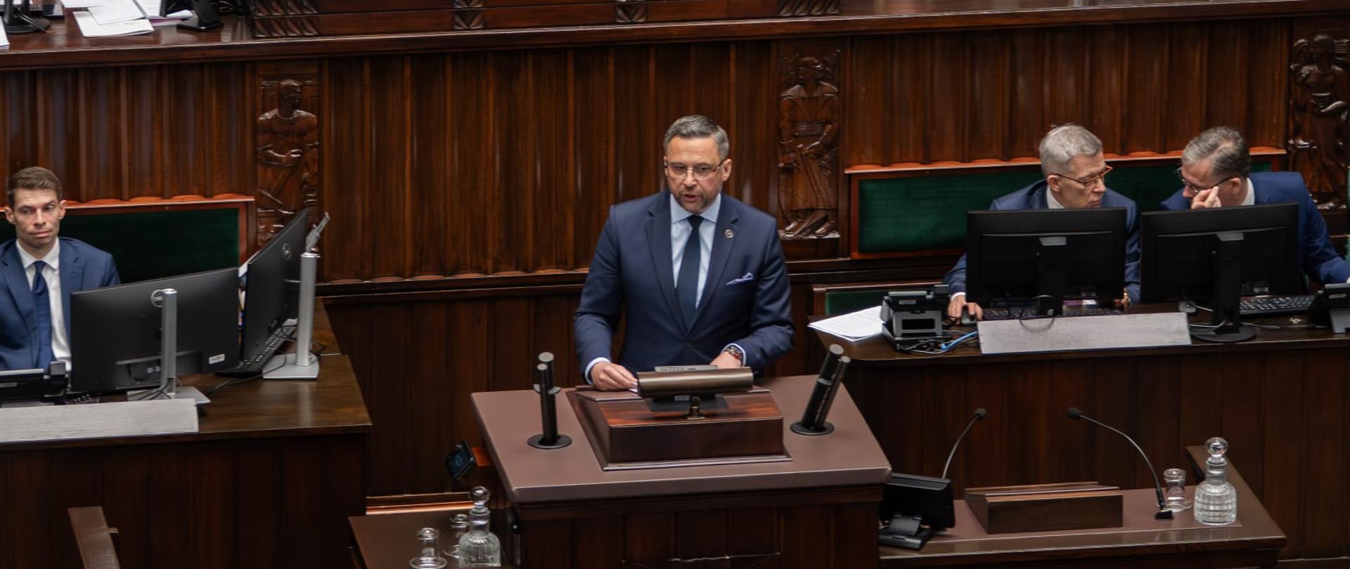Wystąpienie ministra Marcina Kulaska w Sejmie