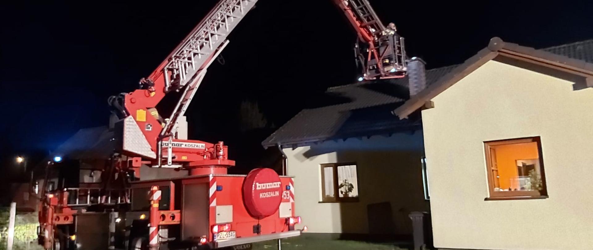 Pożar sadzy w przewodzie kominowym 