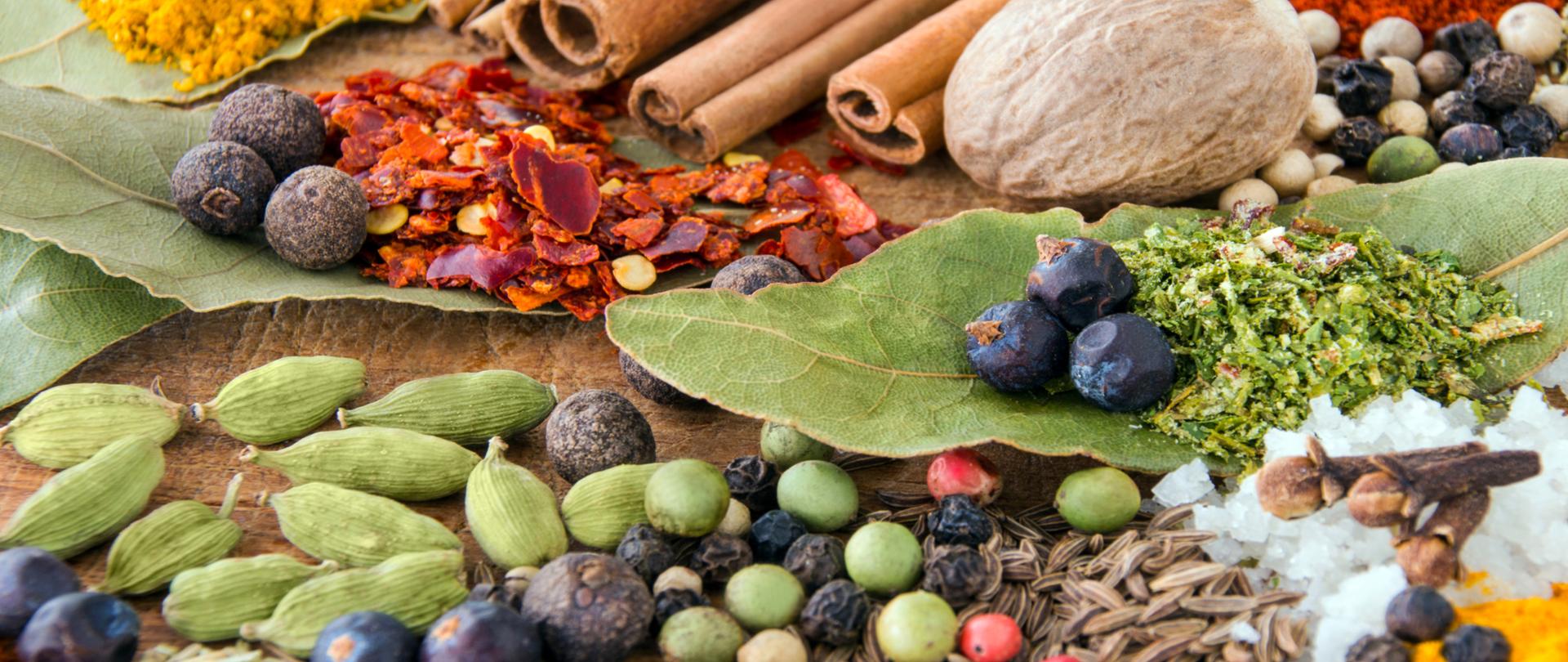 Different spices as background banner