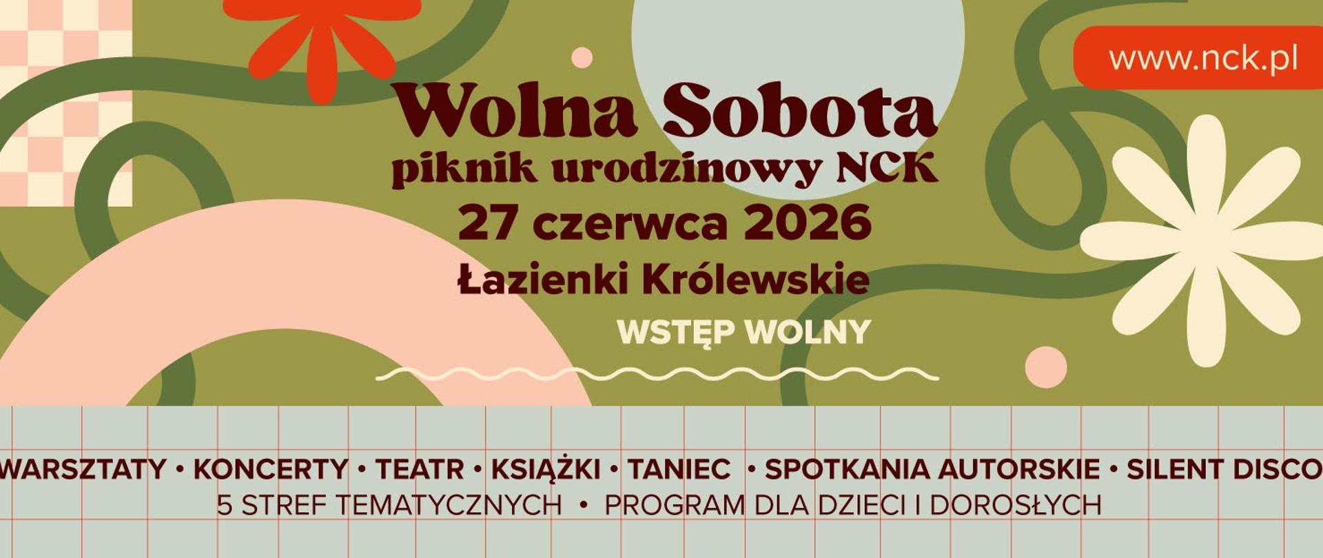 Zapraszamy na piknik „Wolna Sobota” – świętuj z nami jubileusz 75-lecia Narodowego Centrum Kultury
