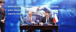 Minister Waldemar Buda podpisał wraz dyrektorem generalnym ESA (European Space Agency) dr Josefem Aschbacherem porozumienie dotyczące programów wspierających rozwój polskiego sektora kosmicznego