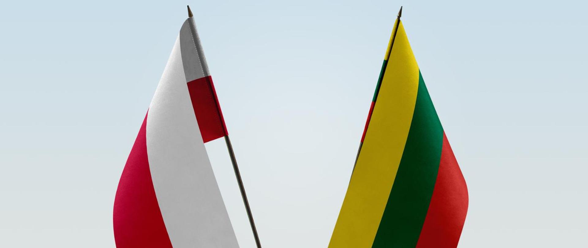 Flagi Polski i Litwy