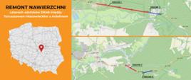 Remont nawierzchni czterech odcinków między Tomaszowem Mazowieckim a Anielinem