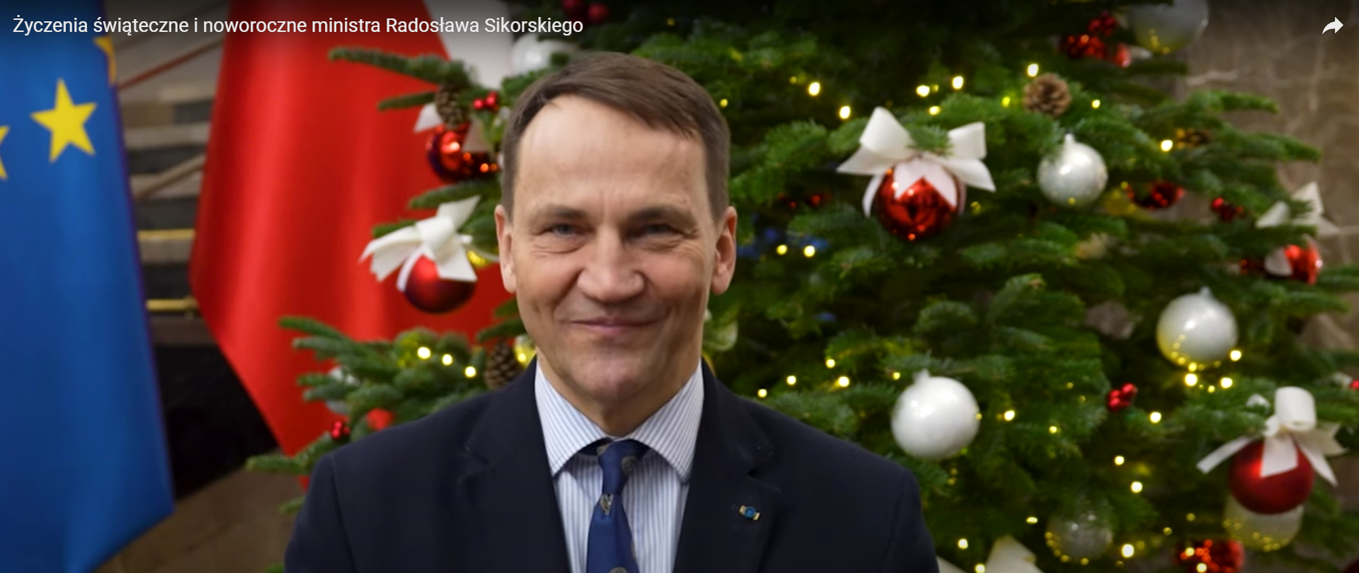 Życzenia świąteczna ministra spraw zagranicznych Radosława Sikorskiego