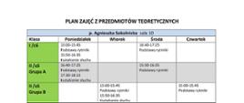 Grafik - Plan zajęć ogólnomuzycznych 2026/2027
