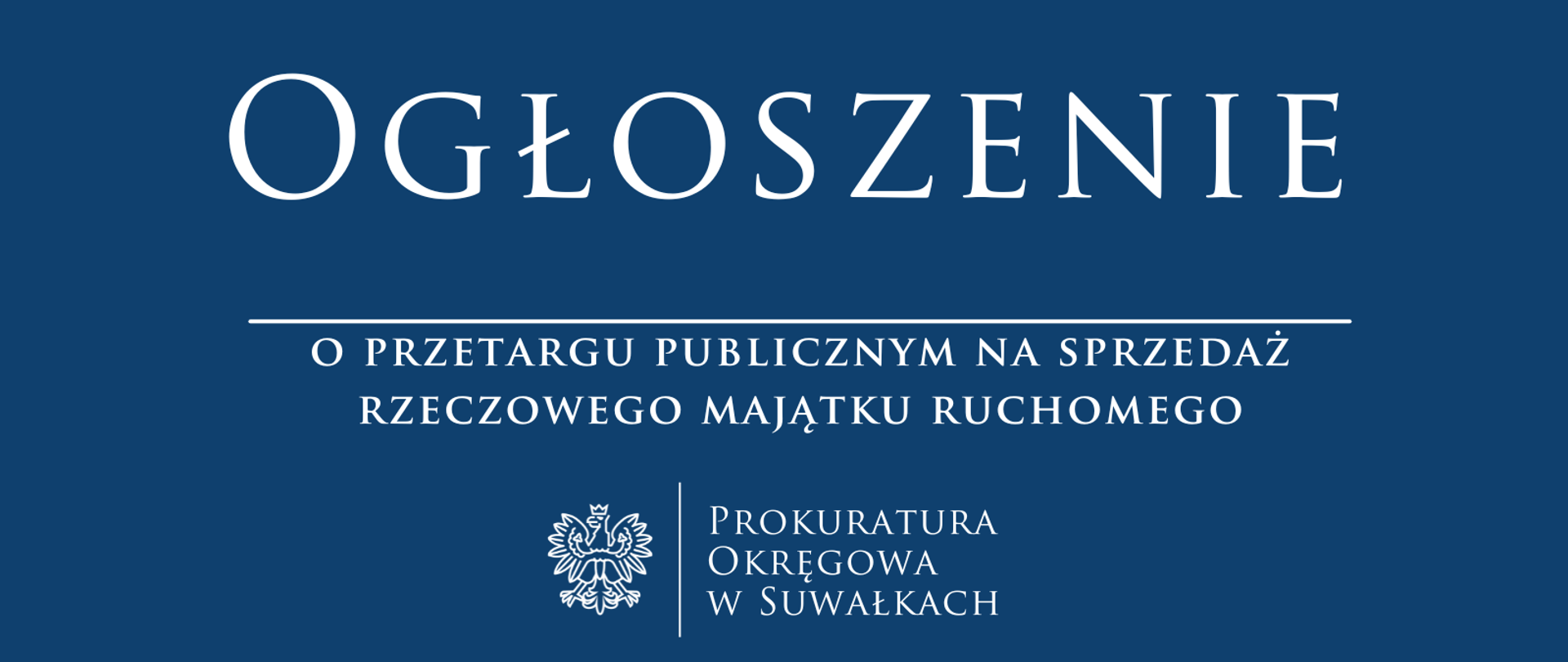o przetargu publicznym na sprzedaż rzeczowego majątku ruchomego