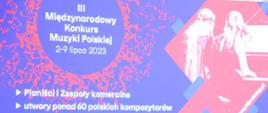 Zapowiedź III Międzynarodowego Konkursu Muzyki Polskiej, fot. Danuta Matloch