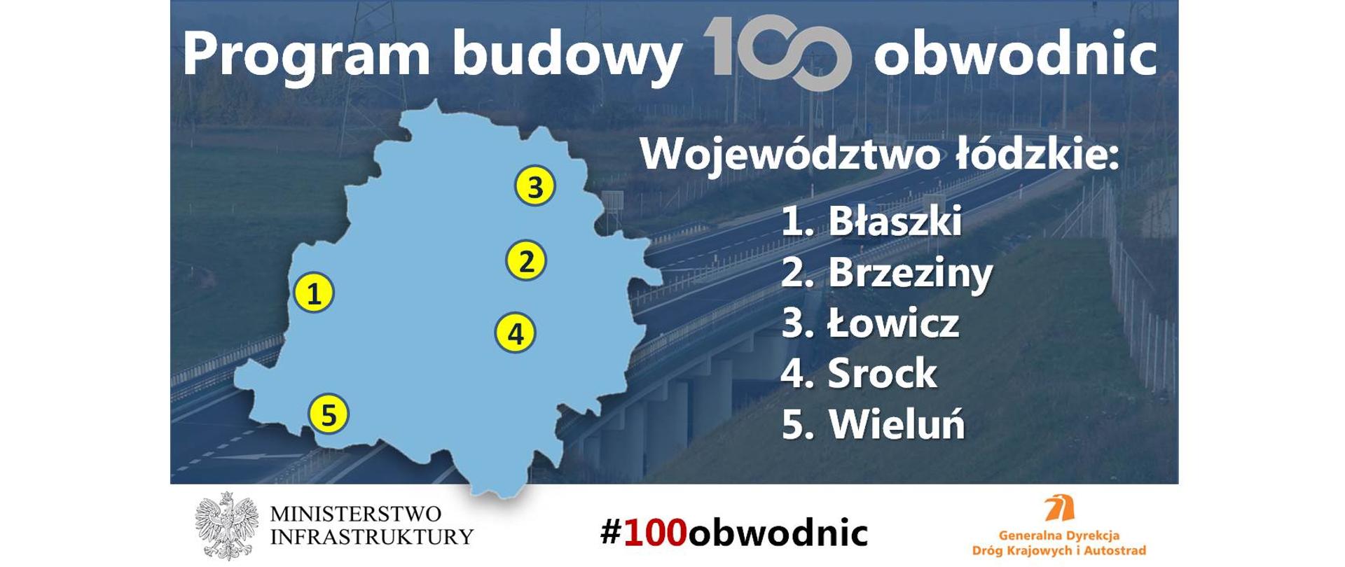 Województwo łódzkie - 100 obwodnic