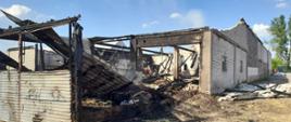 Pożar kompleksu budynków gospodarczych w miejscowości Wilamówka