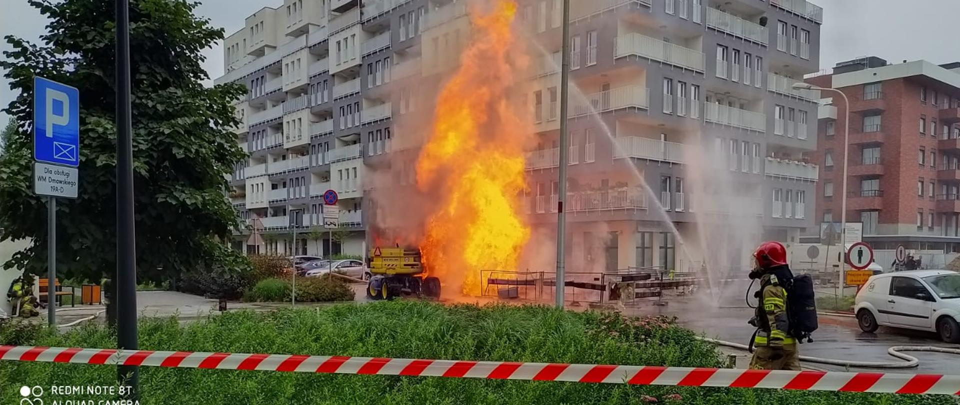 Plomienie na osiedlu
