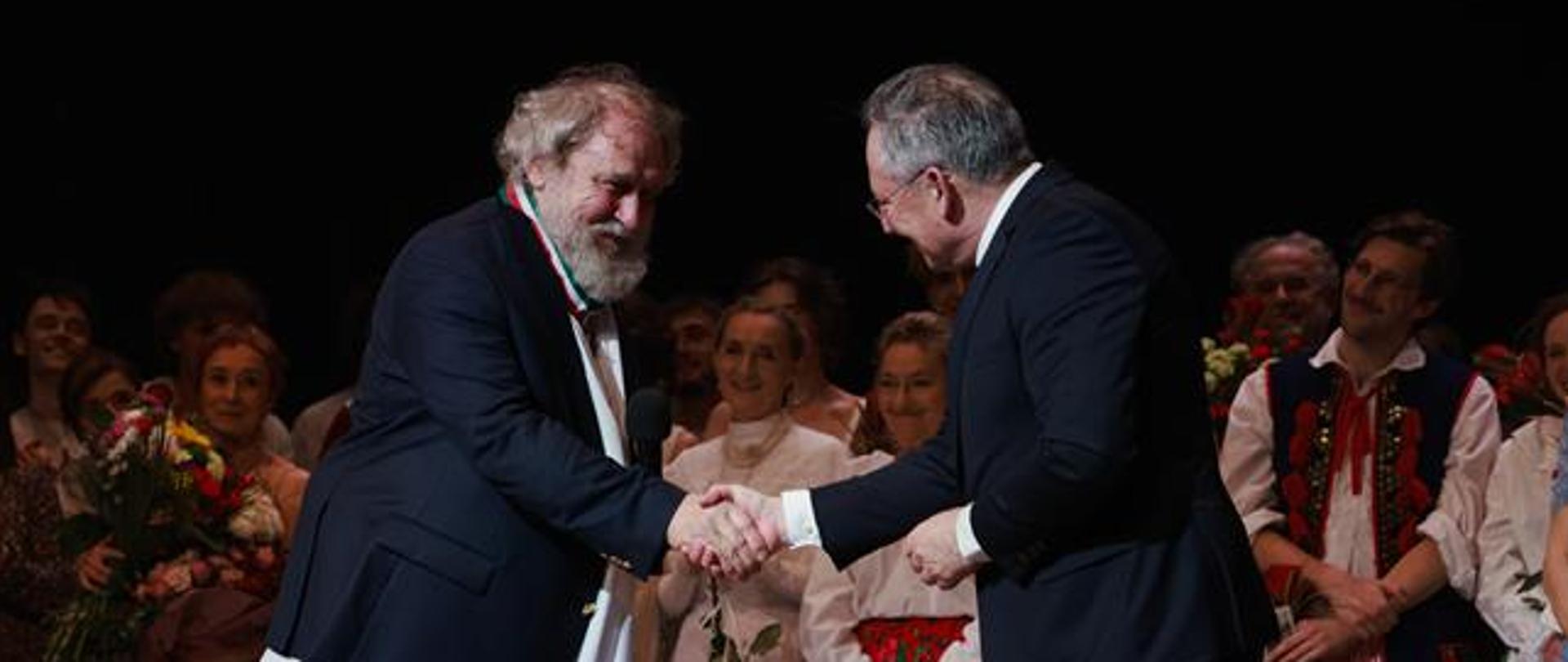 Gloria Artis dla Andrzeja Grabowskiego i ogłoszenie współprowadzenia teatru w Krakowie, fot. Danuta Matloch/MKiDN