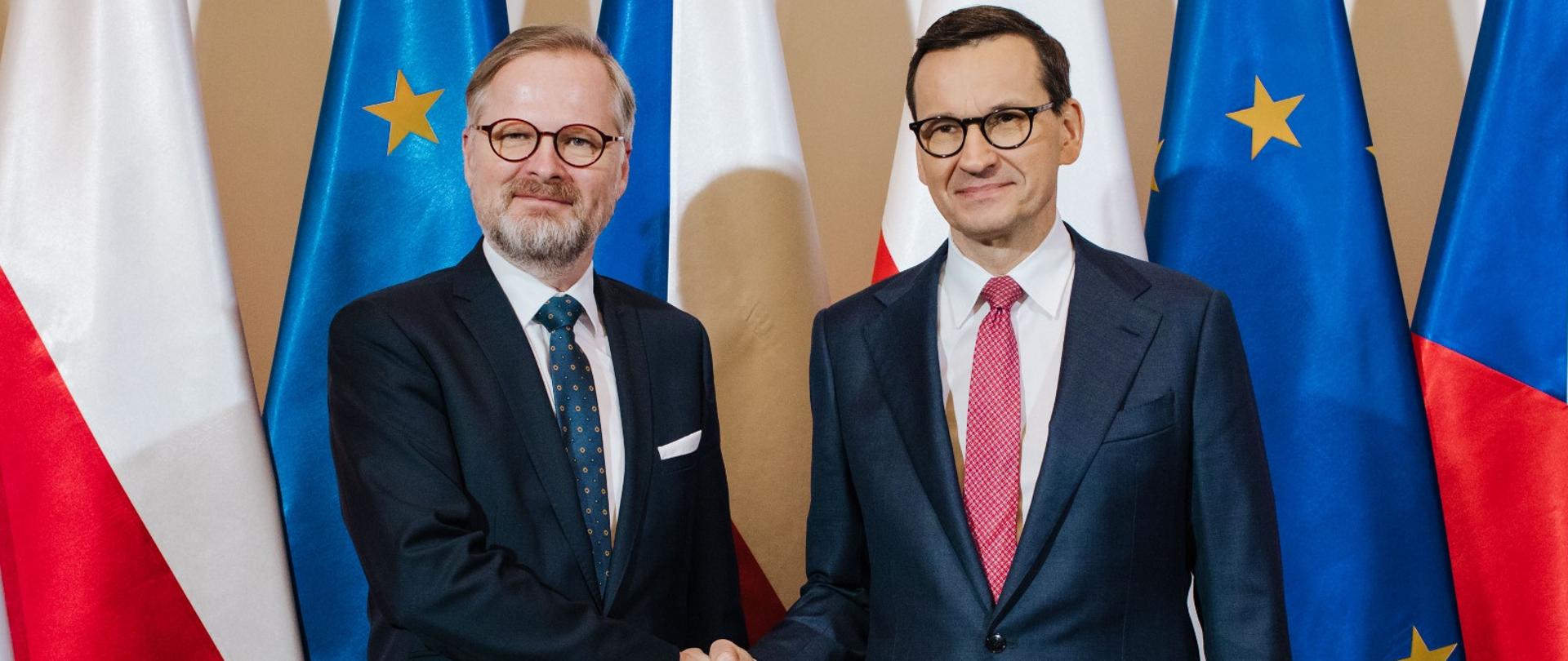 Spotkanie premiera Mateusza Morawieckiego z premierem Czech Petrem Fialą.