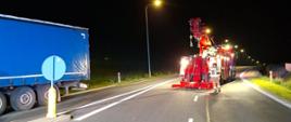 Działania ratownicze na obwodnicy Pińczowa