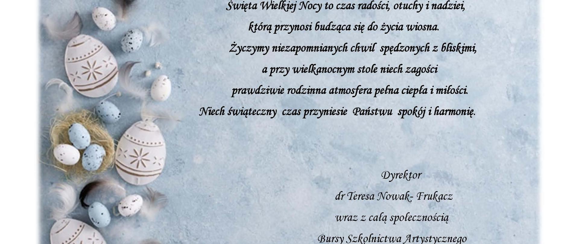 Plakat z życzeniami na Wielkanoc 2023