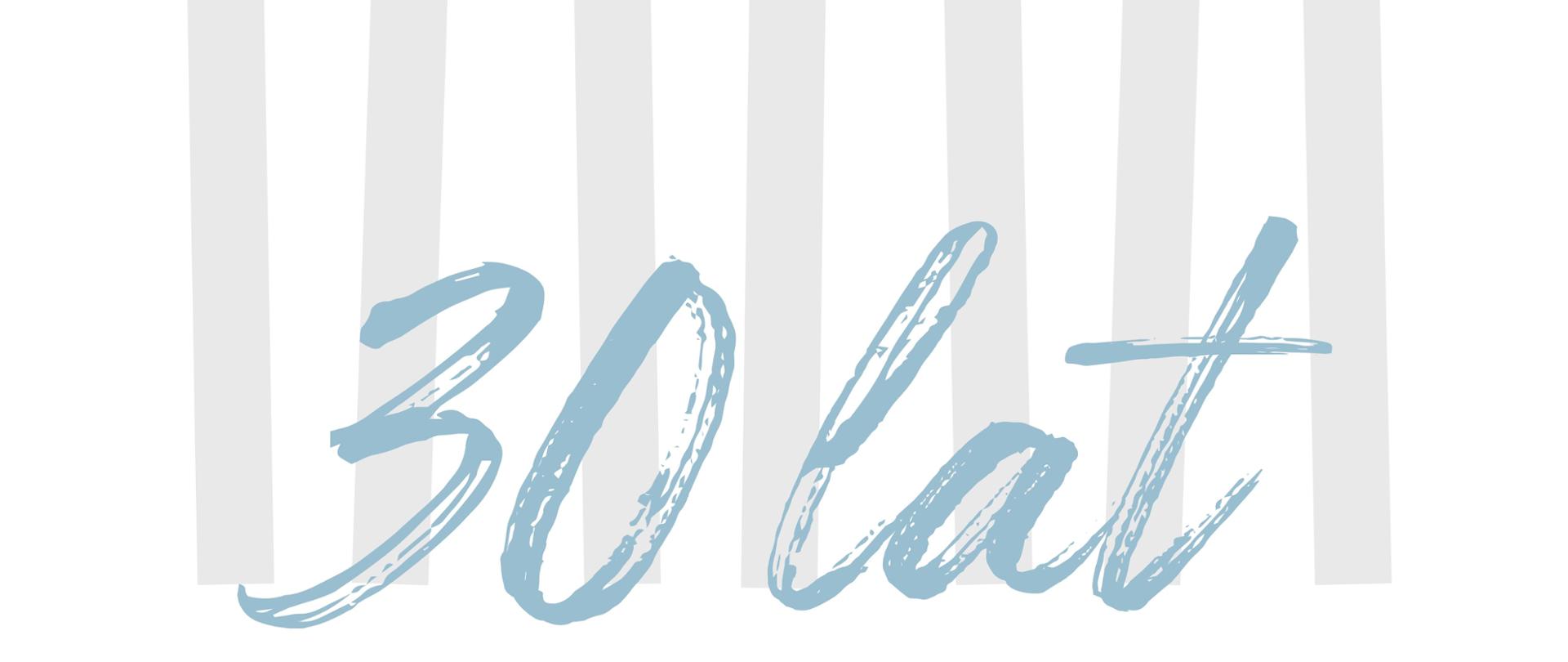 Plakat z informacją o 30 leciu PSM I st. im. F. Chopina w Brodnicy 