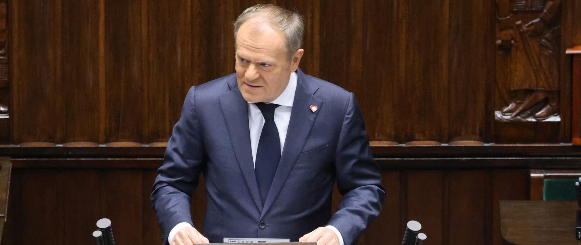 Premier Donald Tusk w Sejmie