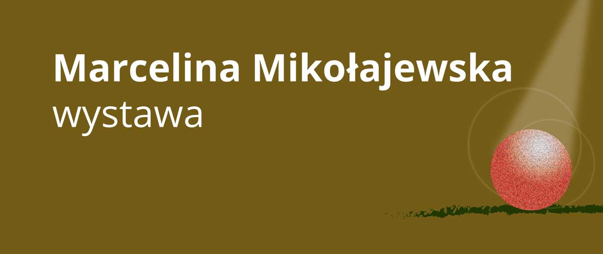 Baner - czerwona kula na ugrowym tle